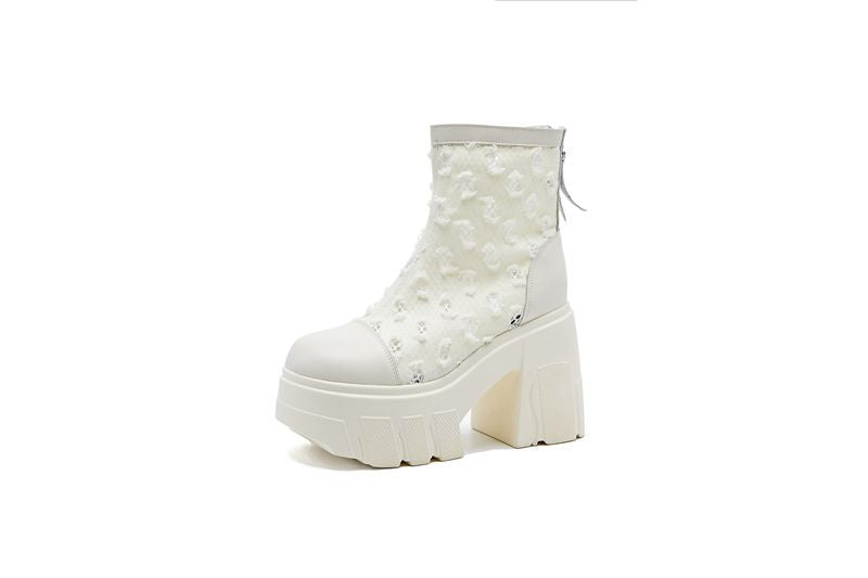 Mesh Muffin Bottom Little Princess Skinny Heels