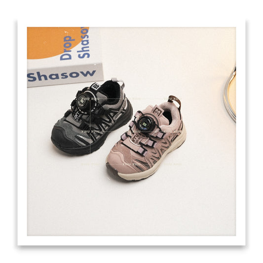 Children's Sports Retro Waterproof Rotating Buckle For Kid's Sneakers