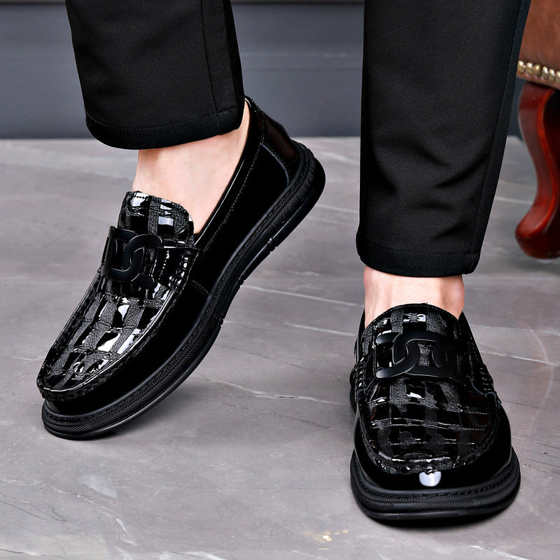 Men's Fashion Cattlehide Slip-on Lightweight Soft Sole Loafers