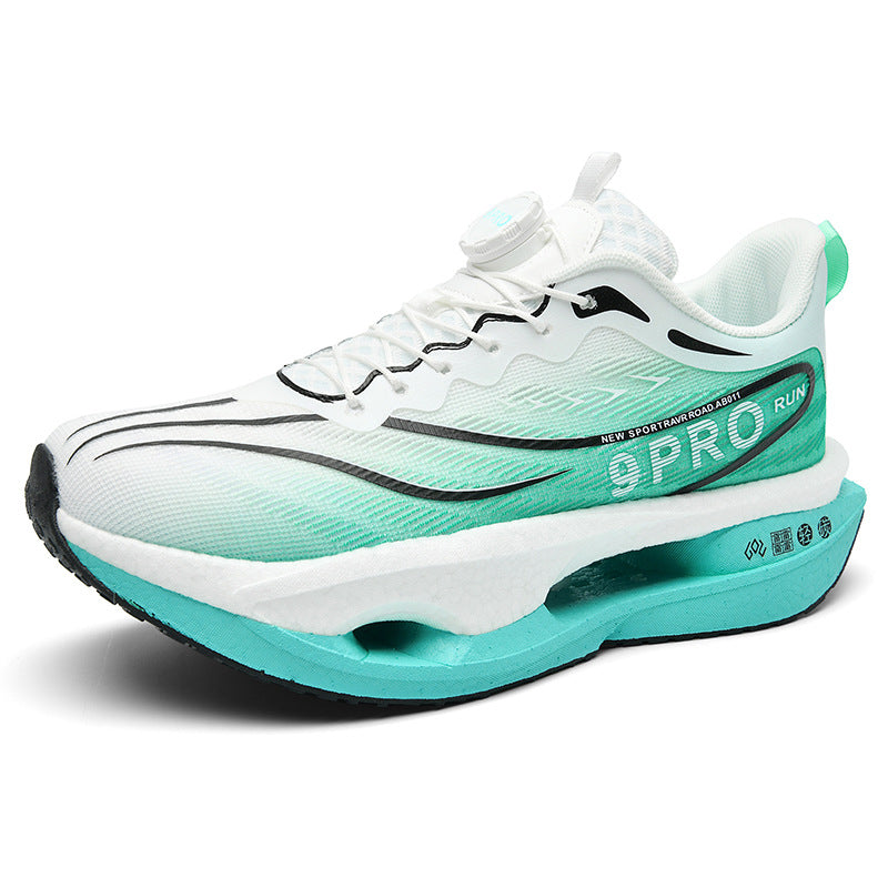 Carbon Plate Running Rotating Button Sports Shock Sneakers