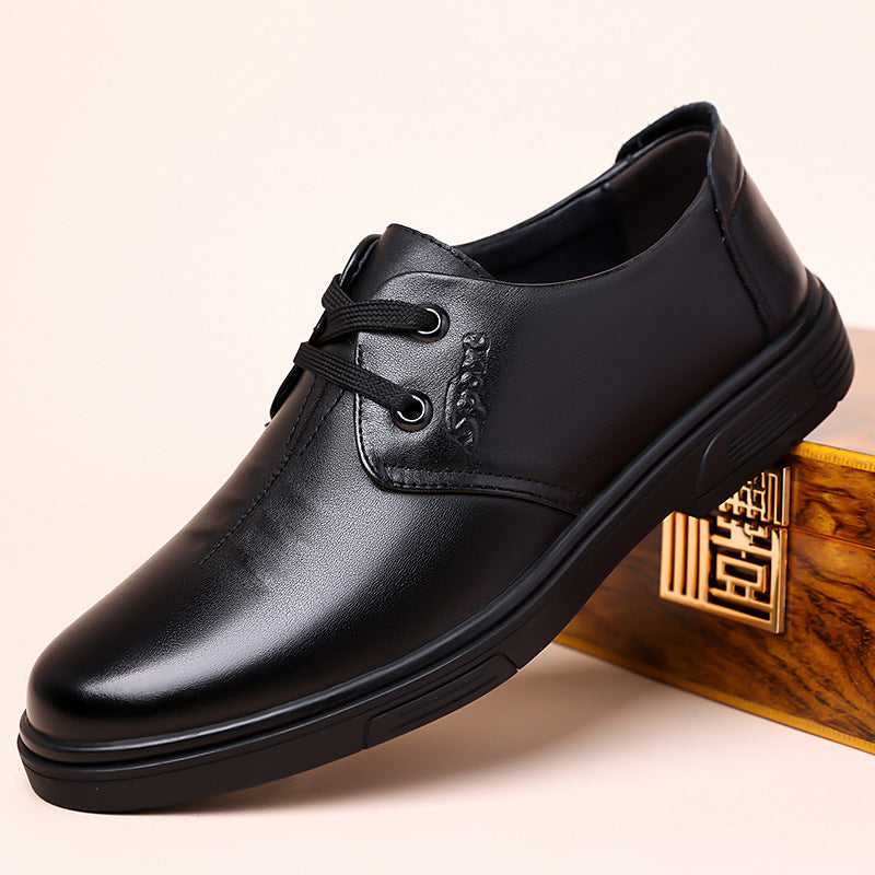 Men's Spring Soft Comfortable Lightweight First Layer Men's Casual Leather Shoes