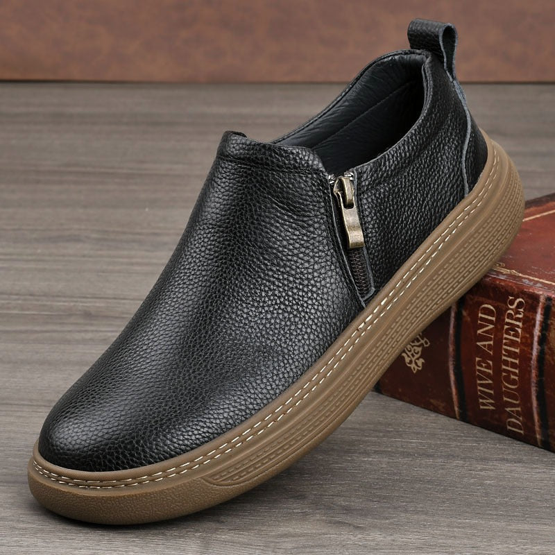 Men's Fashion Retro British Style Soft Men's Casual Leather Shoes