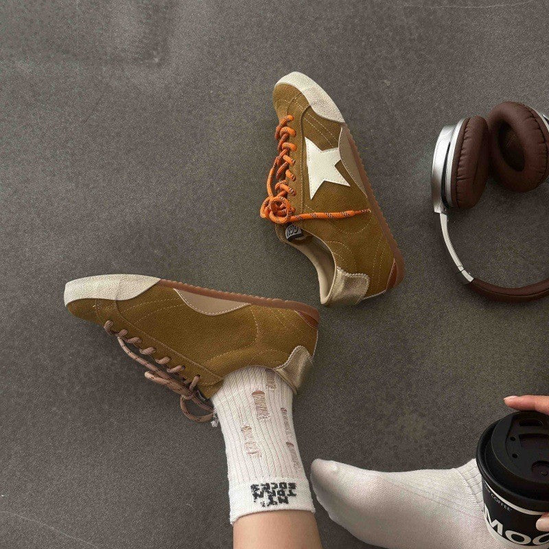 Women's Training Distressed Little Dirty Flat Sports Sneakers