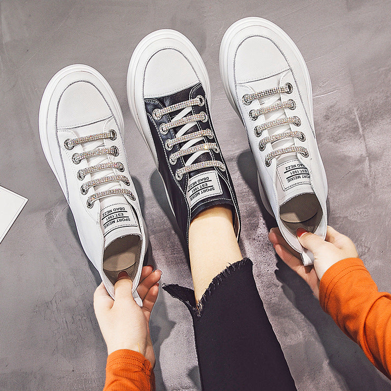 White Fleece-lined Not Stuffy Feet Fashion Casual Shoes