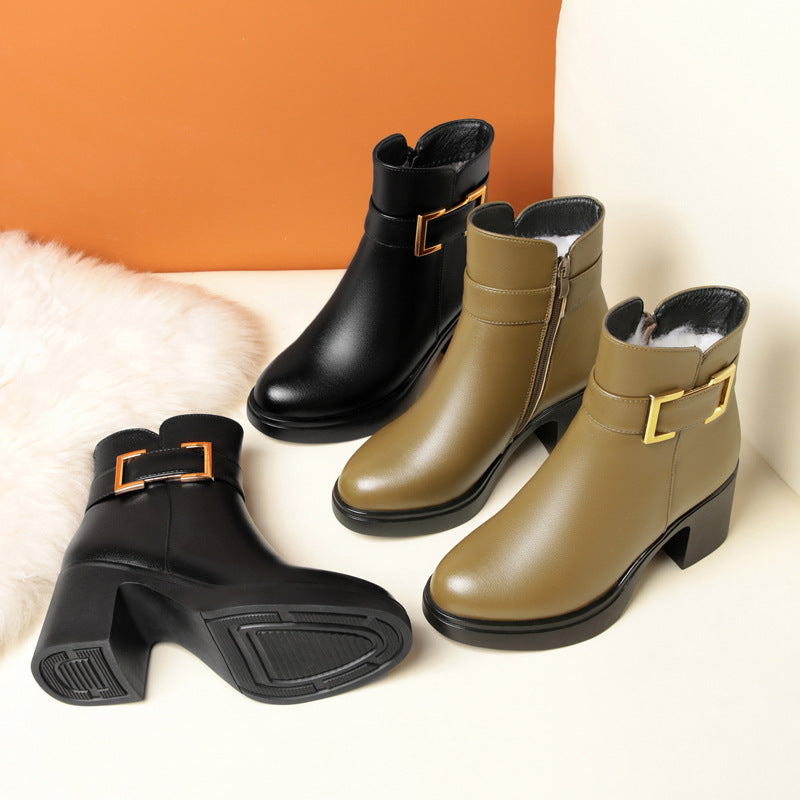 Women's High Chunky Sole Modern Ankle Plus Boots
