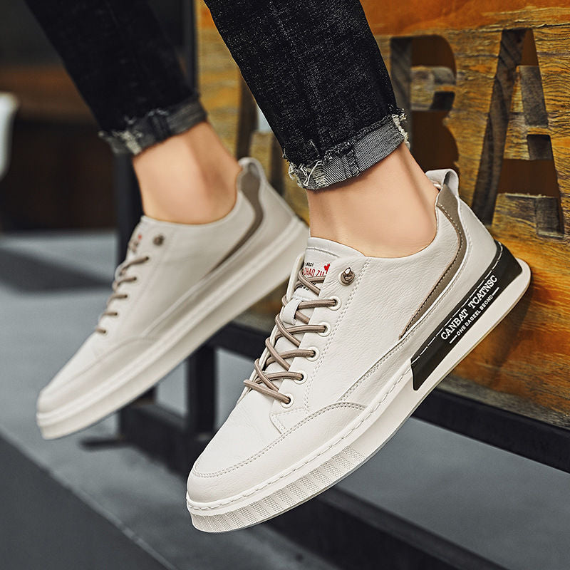Men's Cow Height Increasing Insole Sports Breathable Sneakers