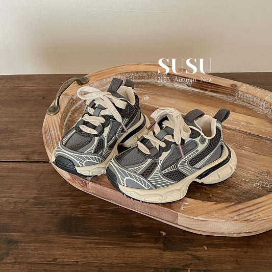 Children's Autumn Running Velcro Fashion Boys Dad Kid's Sneakers