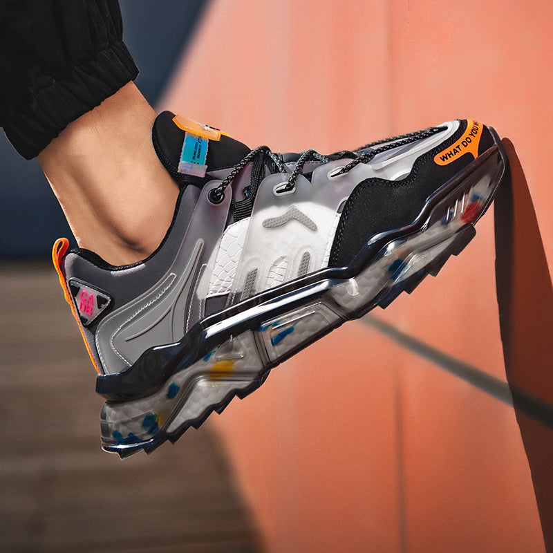 Men's Sports Spring Breathable Running Popcorn Korean Sneakers