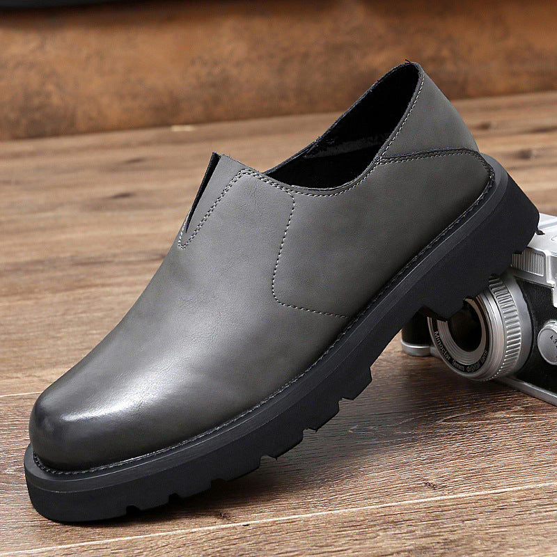Men's Autumn Portable Outdoor Trendy Fashion Slip-on Men's Casual Leather Shoes