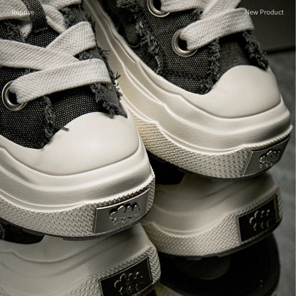Women's & Men's Thick Sole Increased Retro Destroyed Denim Canvas Shoes
