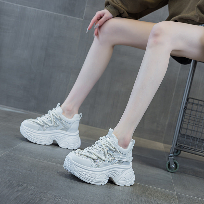 Women's Platform Dad Spring Versatile Special Fabric Casual Shoes