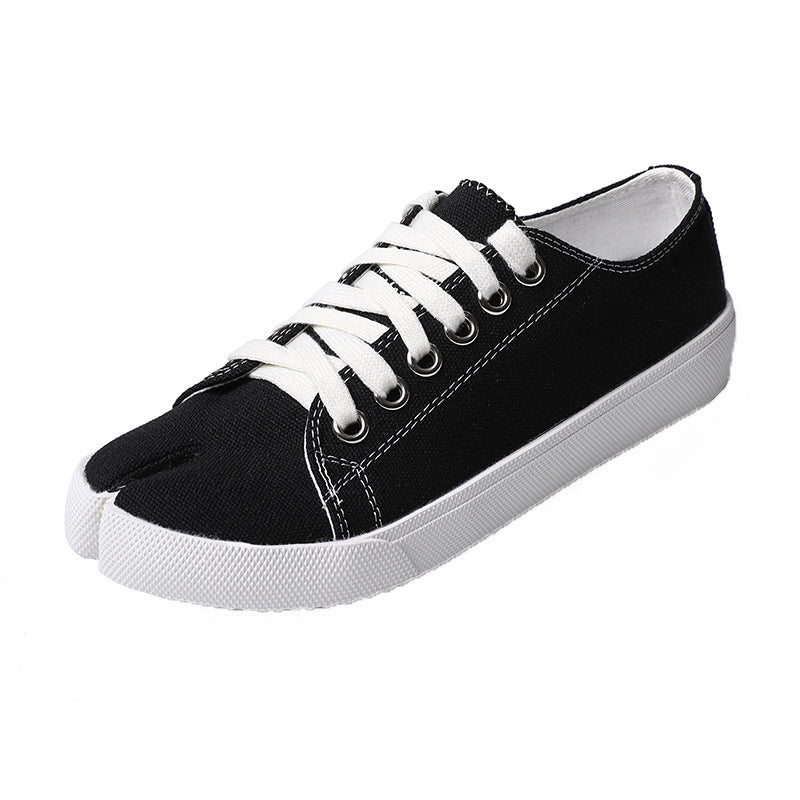 Ink Female Slip-on Trotter Horseshoe Split Toes Canvas Shoes