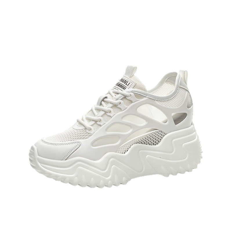 Women's Breathable Mesh Surface Dad Lightweight Platform Small Women's Sports Shoes