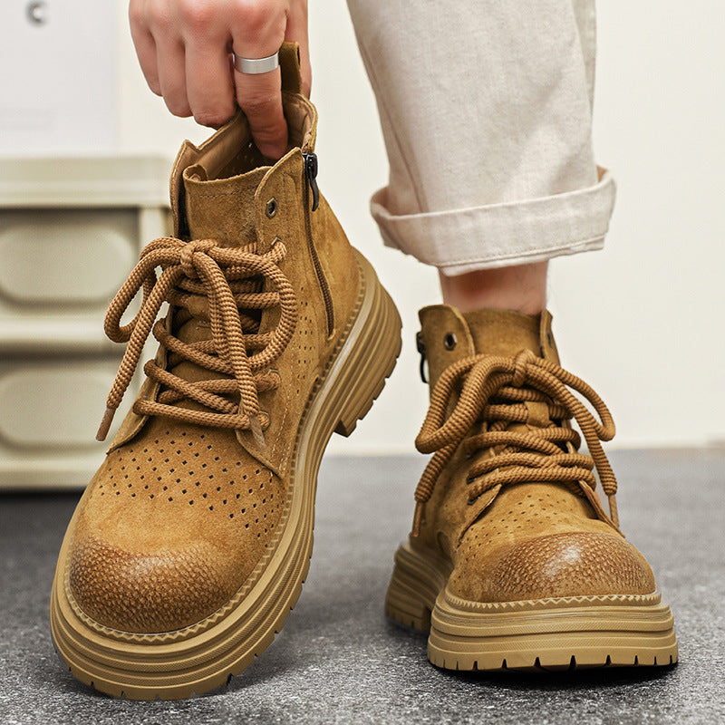 Men's Summer Breathable Couple Martin Versatile Thick Boots