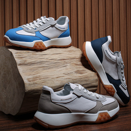 Men's Top Layer Waffle Running Comfortable Platform Casual Shoes
