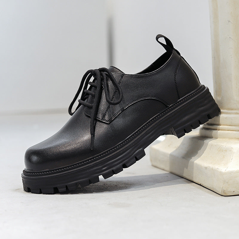 Men's Retro Easy Matching Business National Fashion Green Commute Men's Casual Leather Shoes