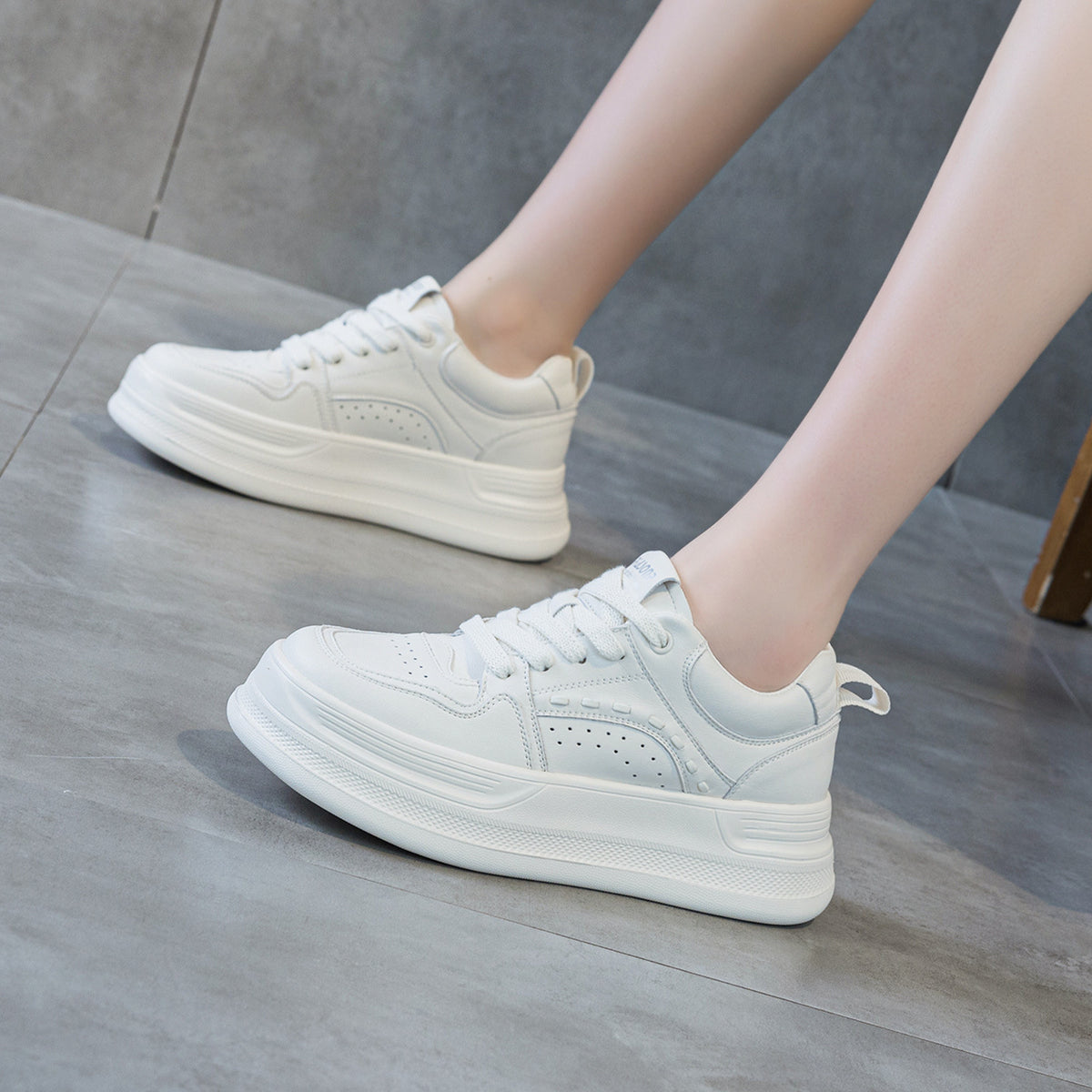 Autumn Soft Platform White Female Comfortable Women's Casual Shoes