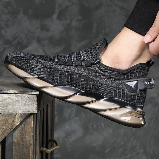 Men's Coconut Korean Fashionable Breathable Mesh Running Sneakers