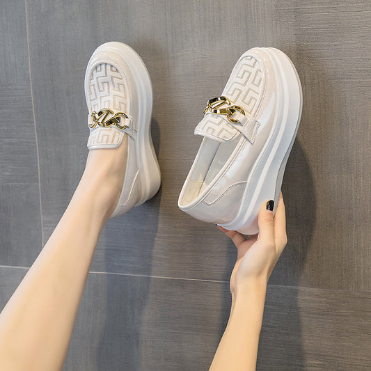 Women's Platform Height Increasing Insole Mesh Breathable Loafers