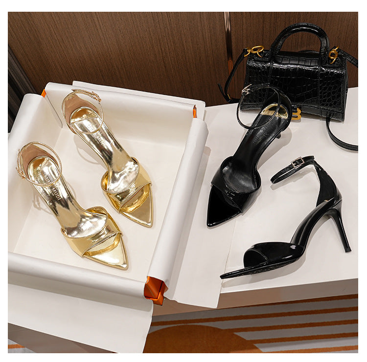 Cool Creative Open Toe Mules High Heels