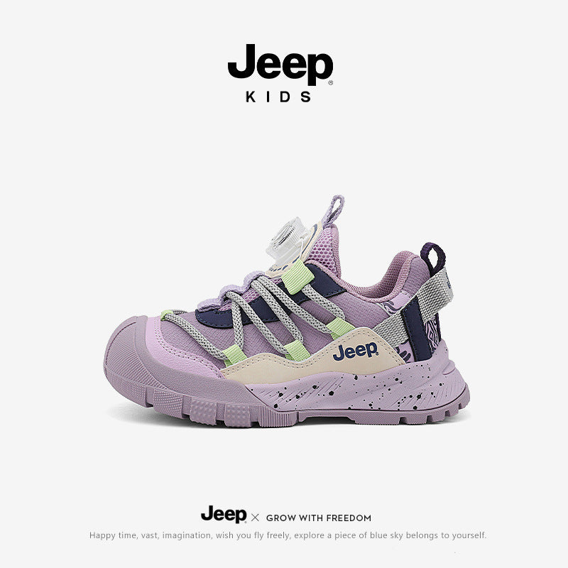 Children's Autumn Hiking Outdoor Waterproof Button Kid's Sneakers