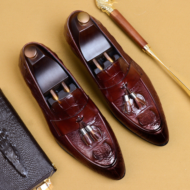 Men's Crocodile Tassel Business Leisure During The Leather Shoes