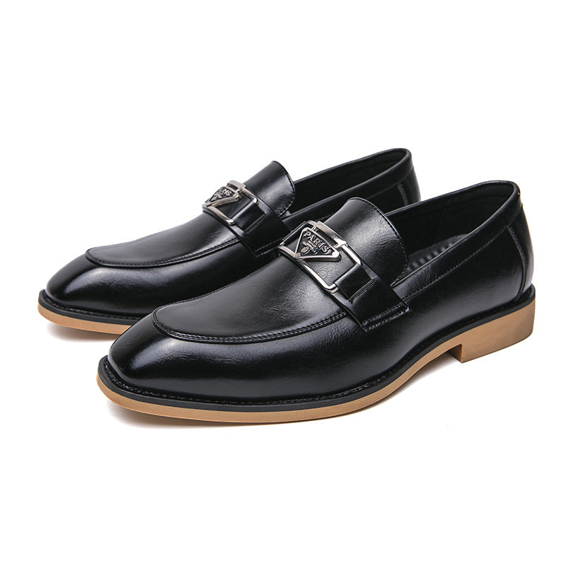 Men's Smile Welcome British Style Bridegroom Wedding Autumn Leather Shoes