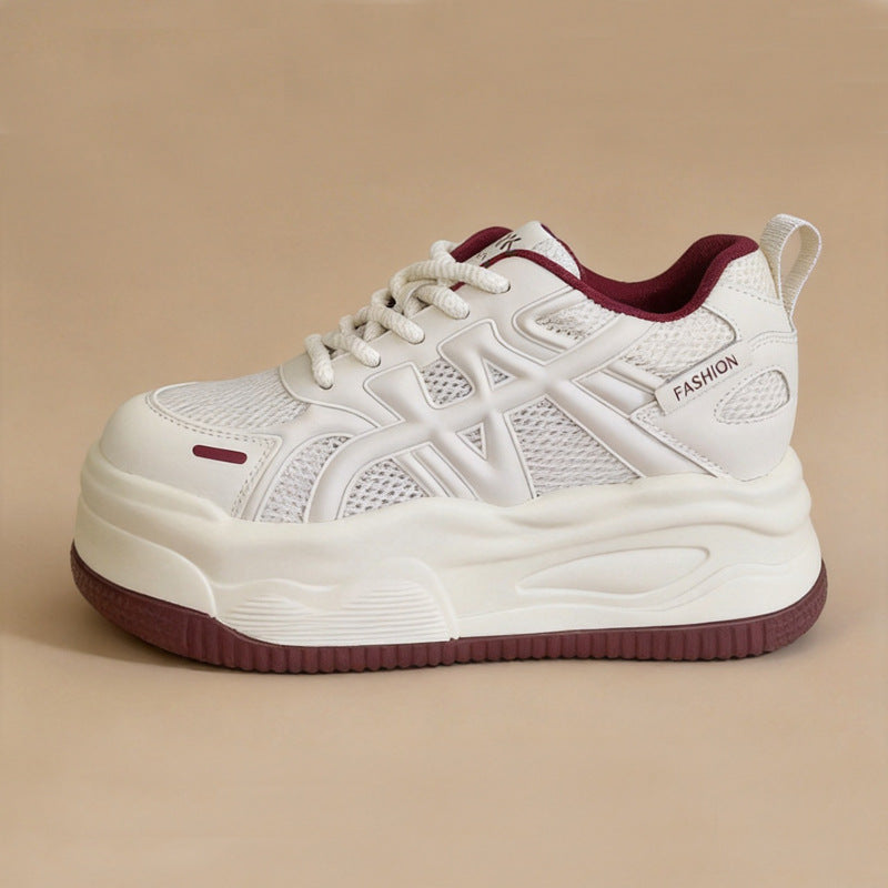 Women's Breathable Skateboard Platform Height Increasing Insole Women's Casual Shoes