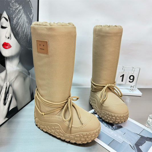Fleece-lined Extra Thick High Top Waterproof Trendy Snow Boots