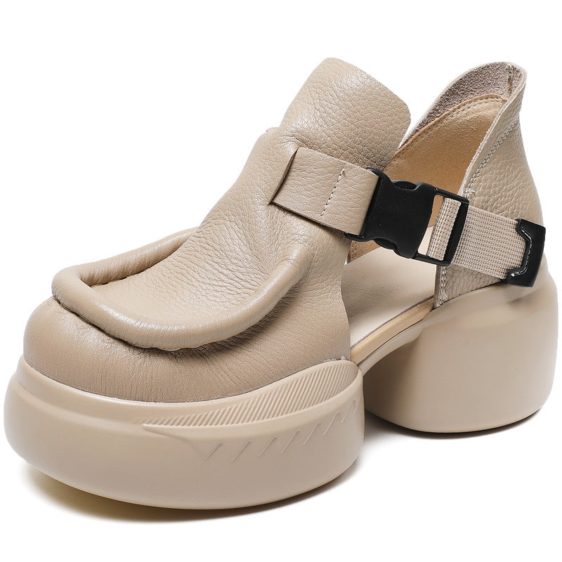 Women's High Summer Genuine Retro Handmade Platform Heels