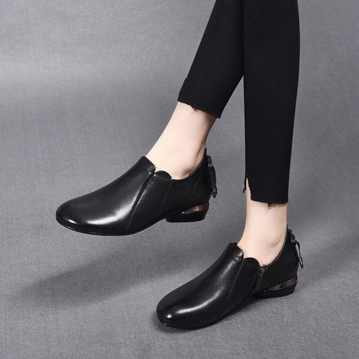 Women's Head Pumps Round High-cut Soft Bottom Mom Women's Casual Shoes