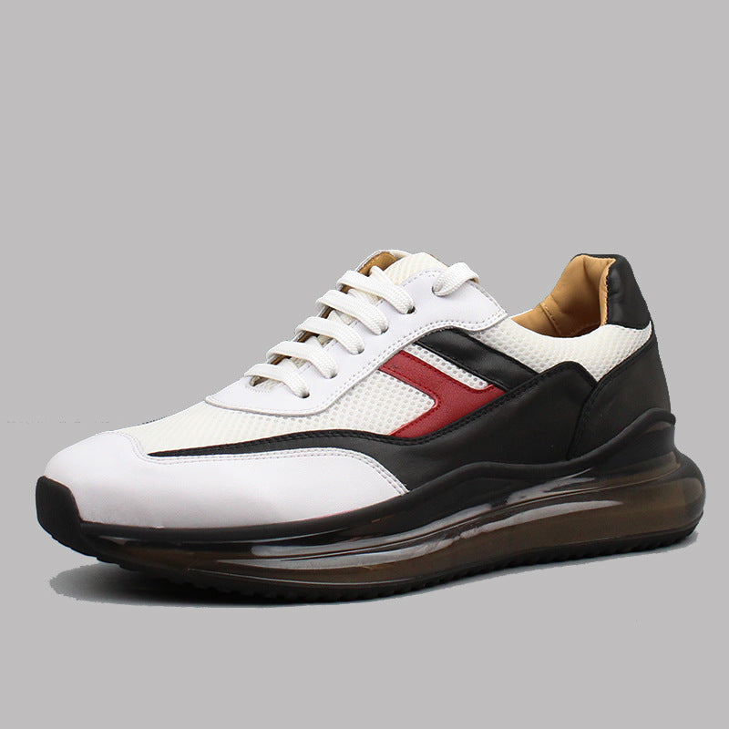 Men's Breathable White Outdoor Leisure Running Shock Sneakers