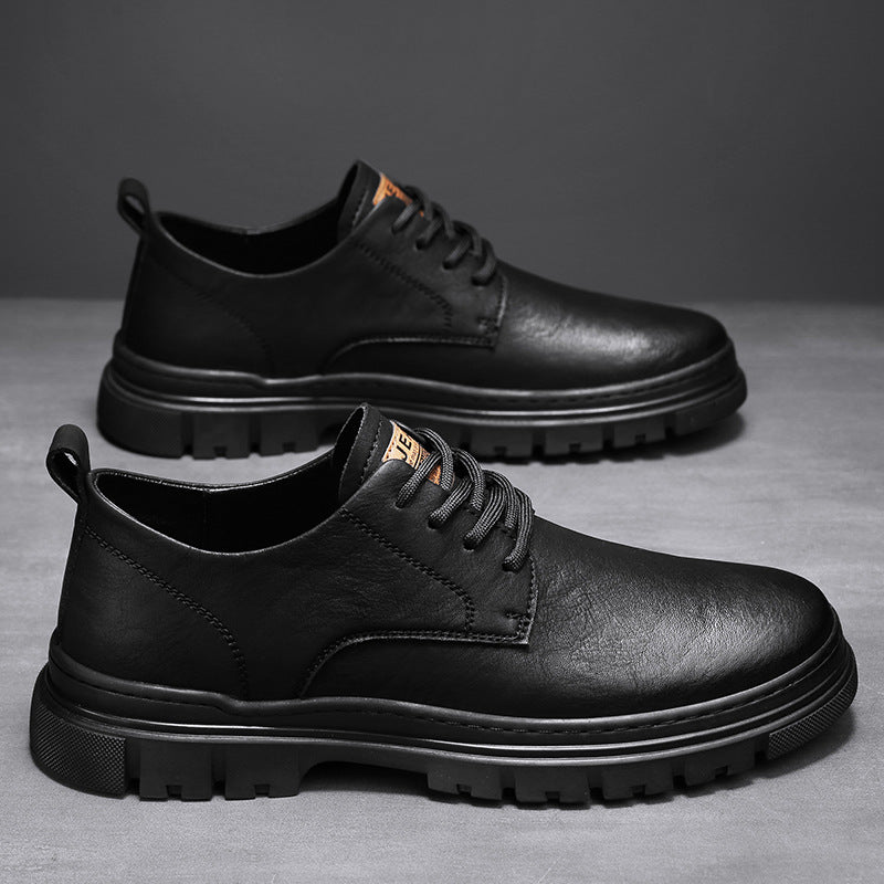 Men's British Style Tide Versatile Retro Men's Casual Leather Shoes