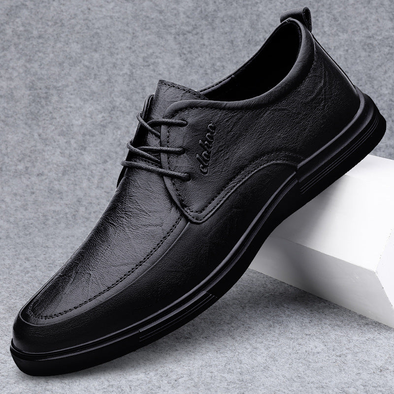 Men's Plus Size Business Flat Driving Four Men's Casual Leather Shoes