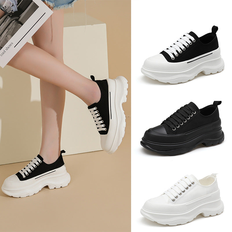 Women's Elegant Dad White Online Live Canvas Shoes