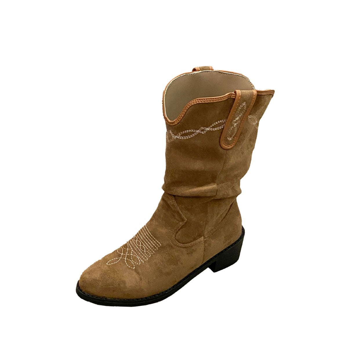 Women's Summer Pile Style Embroidered Pointed Toe Boots