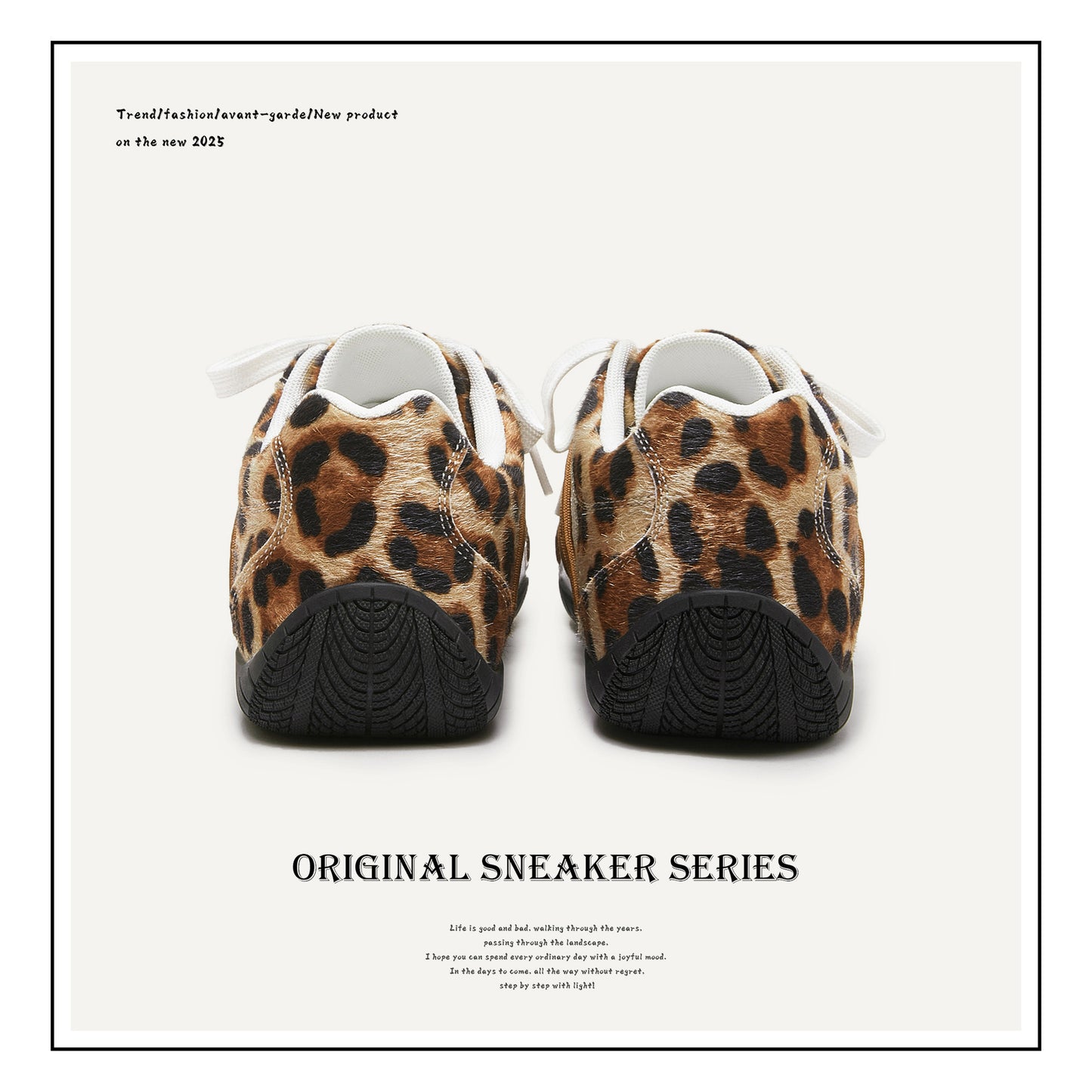 Women's & Men's Niche Designer Leopard Print Racing German Sneakers