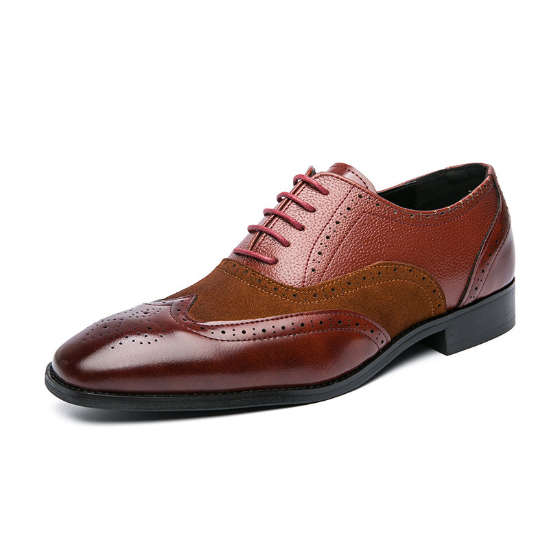 Men's Four Stitching Business Retro Plus Size Leather Shoes