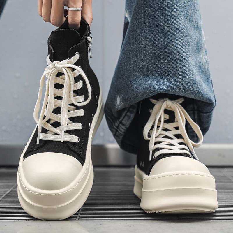 Thick-soled Trendy Height Increasing Couple Style Men's Board Shoes