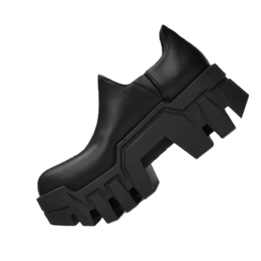 Men's Bulldozer Height Increasing Platform Derby Gear Men's Casual Leather Shoes