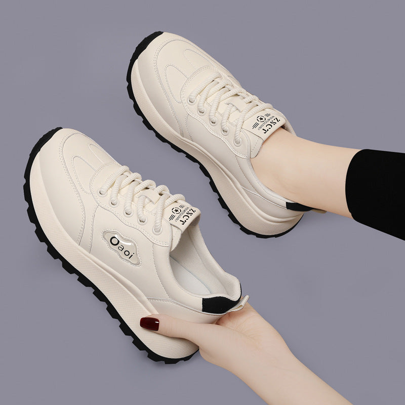 Women's White Flat Fashion Mesh Surface Soft Bottom Lightweight Women's Casual Shoes