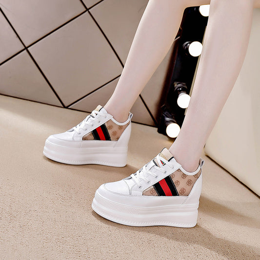 Women's Trendy Sunday Height Increasing Insole Breathable Mesh Thick Bottom Platform Women's Casual Shoes