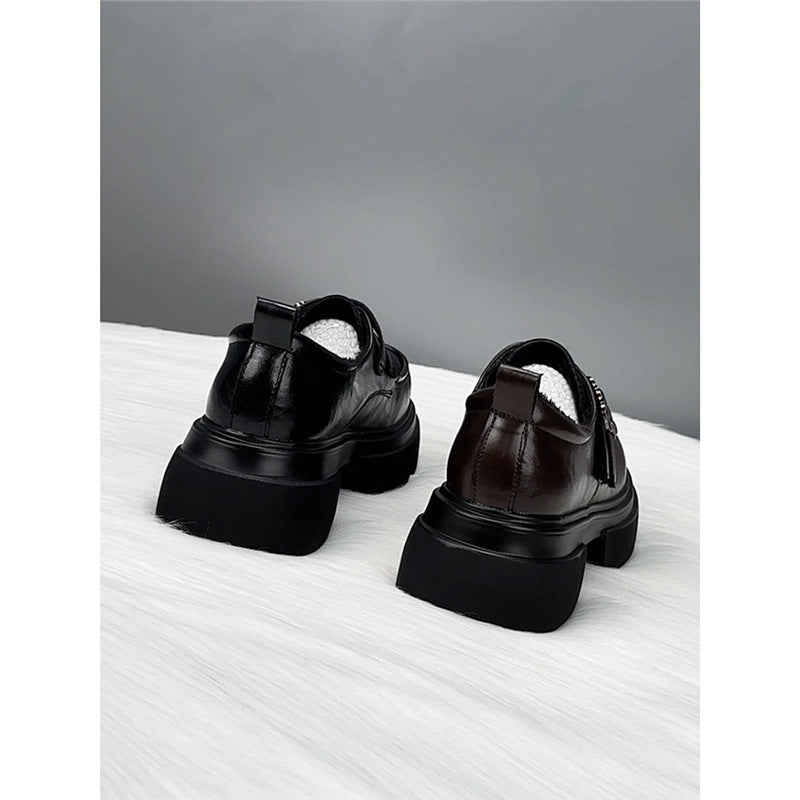 Women's Genuine European Goods Platform Versatile Small British College Style Women's Fashion Shoes
