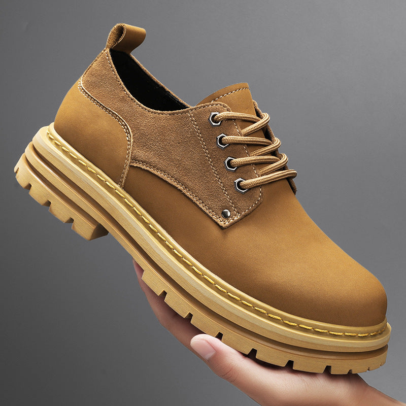 Men's Martin Plus Size Derby British Working Wear Leather Shoes