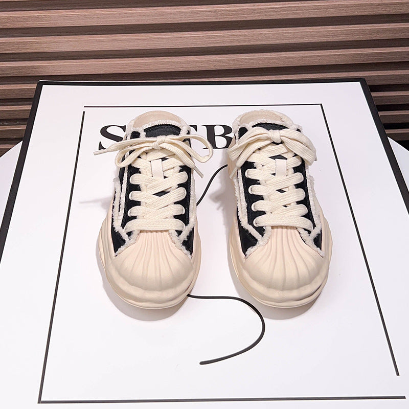 Women's Satin White Raise The Bottom Shell Toe Women's Casual Shoes