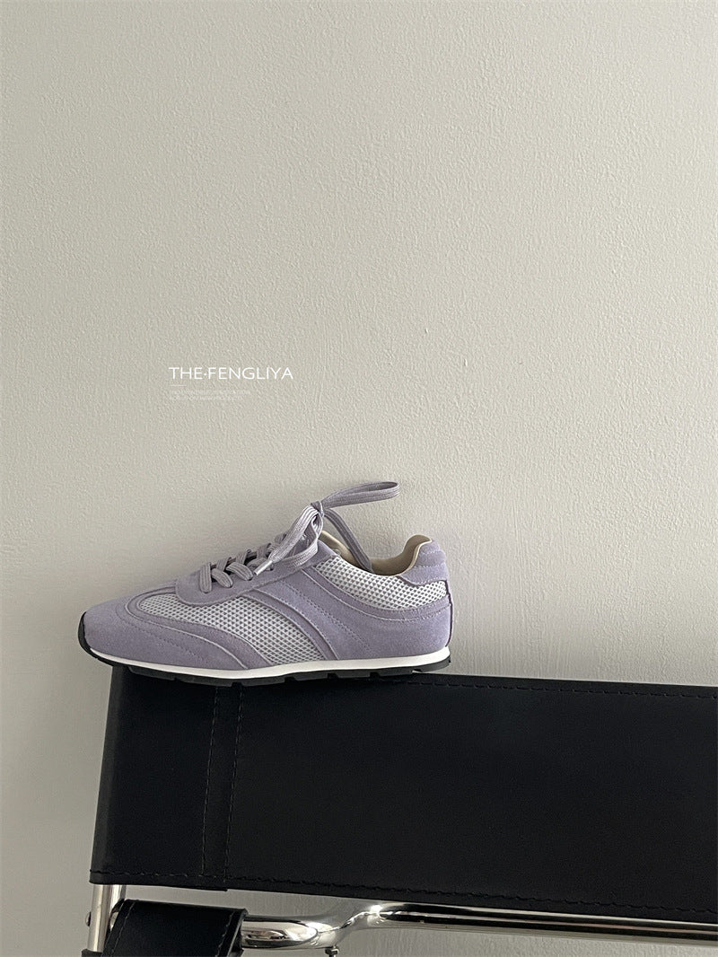 Women's Style Square Toe Flat Bottom Dad Casual Shoes