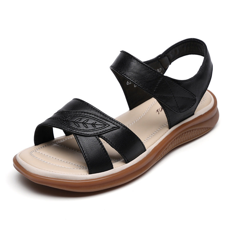 Women's Bottom Mom Summer Beef Tendon Flat Sandals
