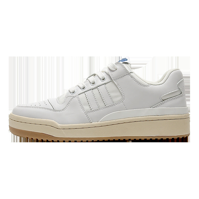 Men's White Breathable Versatile Sports Style Low Sneakers