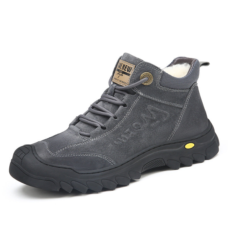 Men's With Fleece Lining Thickened Outdoor Northeast China Snow Boots