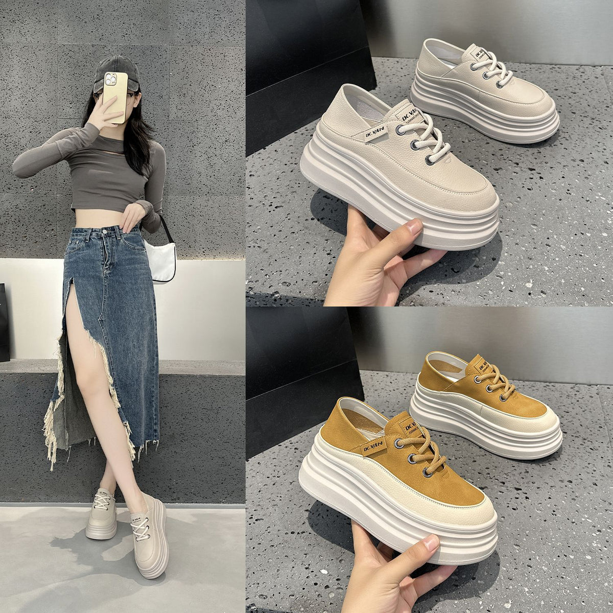 Women's Autumn Platform Height Increasing Insole Versatile Casual Shoes